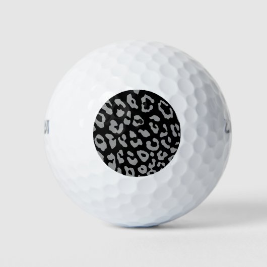 Balles De Golf Impression léopard noir gris (Devant)