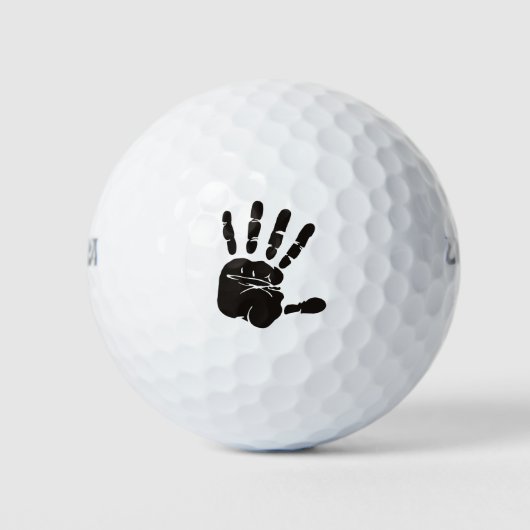 Balles De Golf Impression main noir (Devant)
