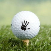 Balles De Golf Impression main noir (T-shirt Insitu)
