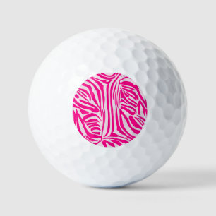 Balles De Golf Impression zèbre rose