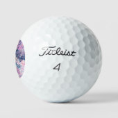 Balles De Golf Impressionnisme Champ de Fleurs Sauvages -Rose (Logo)