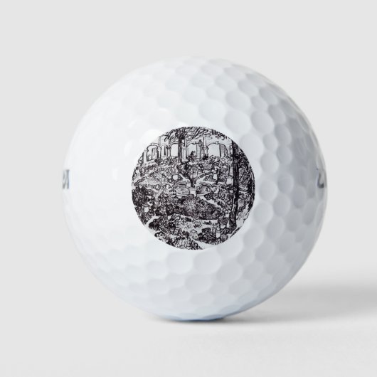 Balles De Golf Impressionnisme Vincent Van Gogh Garten des Hospit (Devant)