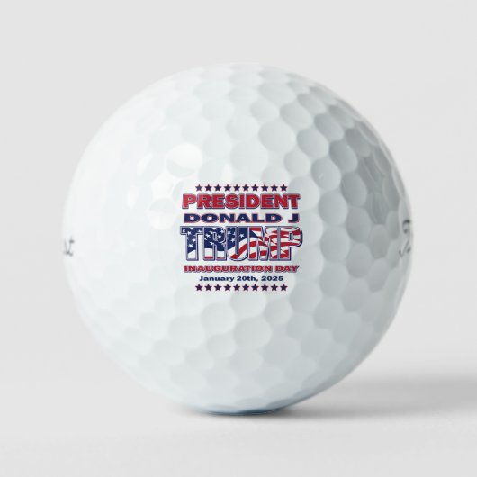 Balles De Golf Inauguration 2025 du président Trump (Recto)