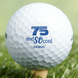 Balles De Golf Incroyable 75e Anniversaire Papa Bleu Personnalisé