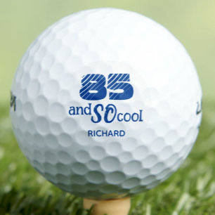 Balles De Golf Incroyable 85e Anniversaire Papi Cool Blue Personn