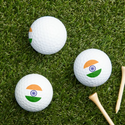Balles De Golf INDE : Drapeau de l'Inde (Herbe in situ)
