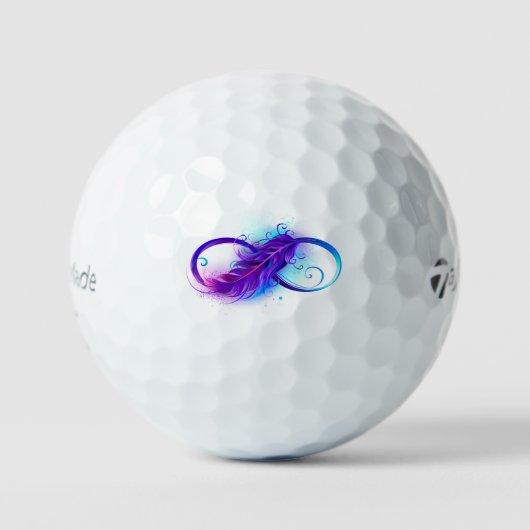 Balles De Golf Infinity with purple feather (Recto)