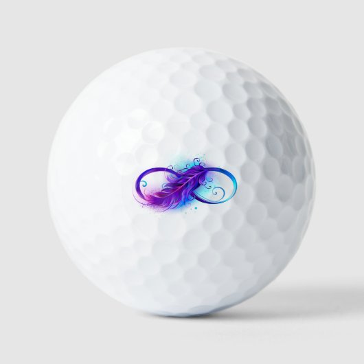 Balles De Golf Infinity with purple feather (Recto)