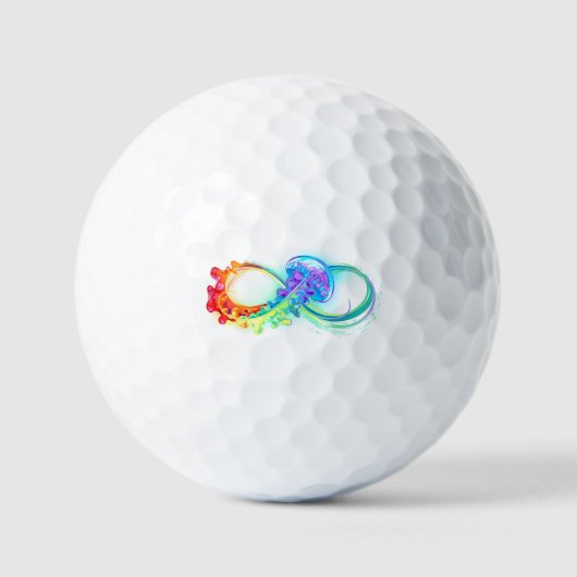 Balles De Golf Infinity with Rainbow Jellyfish (Recto)