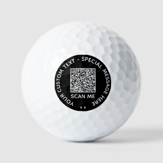 Balles De Golf Info d'analyse de code QR personnalisée Boules de  (Recto)