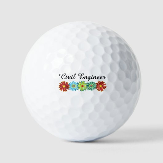 Balles De Golf Ingénieur civil Asters (Recto)