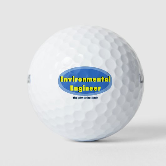 Balles De Golf Ingénieur de l'environnement bleu ovale (Devant)