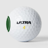 Balles De Golf Initial Monogramme Rond Vert Classique (Logo)