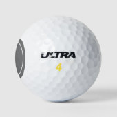 Balles De Golf Initiale de monogramme rond gris classique (Logo)