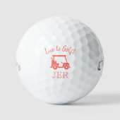 Balles De Golf Initiales brodées sur chariot de golf Vivez pour l (Recto)