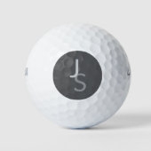 Balles De Golf Initiales chevauchantes modernes monogrammées | Gr (Devant)