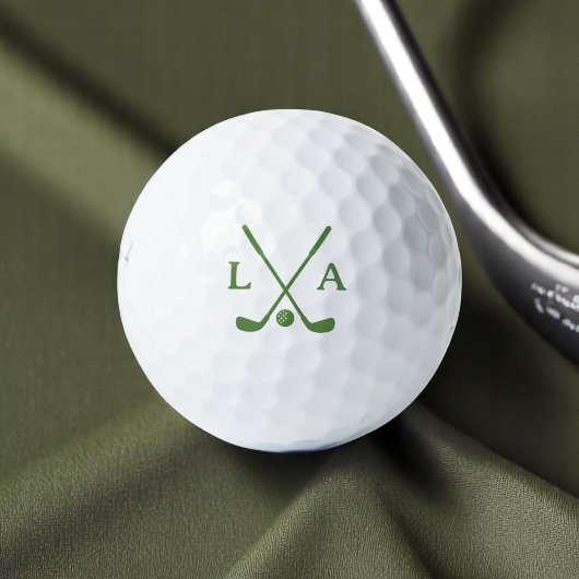 Balles De Golf Initiales de golf moderne Armée-Vert Clubs & Ball