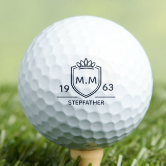 Balles De Golf Initiales de monogramme de beau-père Nom Homme de