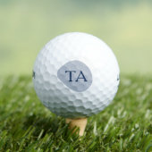 Balles De Golf Initiales de monogramme en bleu marine sur une bul (T-shirt Insitu)