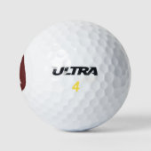 Balles De Golf Initiales de monogramme en rose sur bulle de Bourg (Logo)