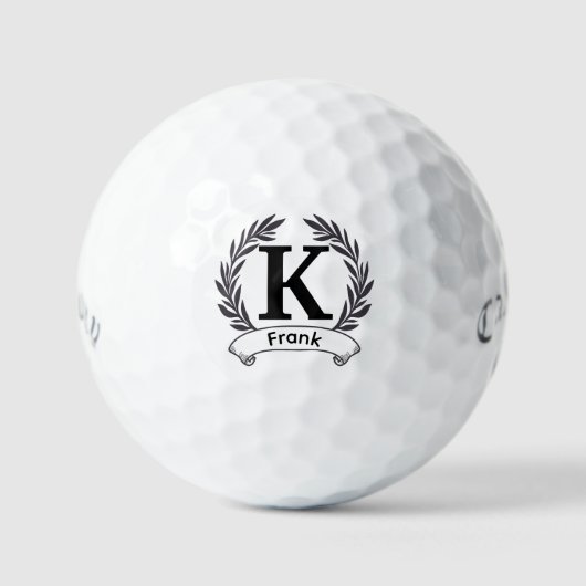 Balles De Golf Initiales et monogrammes personnalisés, appel pers (Recto)