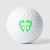Balles De Golf Initiales monogrammes du bouclier croisé Christian (Recto)