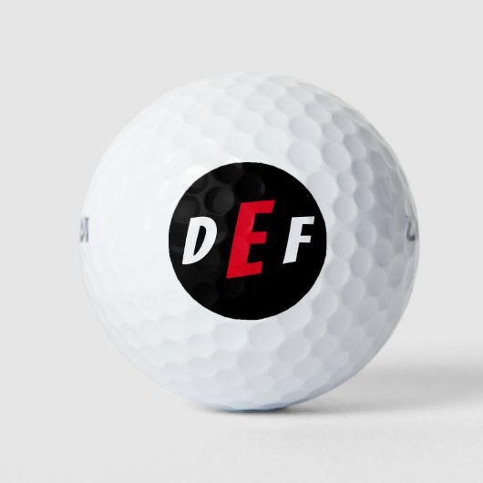 Balles De Golf Initiales Monogrammes modernes pour hommes (Devant)