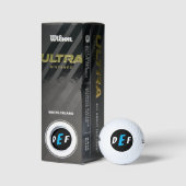 Balles De Golf Initiales Monogrammes modernes pour hommes Bleu (Emballage)