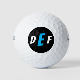 Balles De Golf Initiales Monogrammes modernes pour hommes Bleu