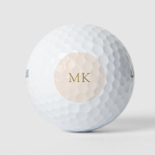 Balles De Golf Initiales monographiques personnalisées Or moderne