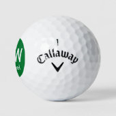 Balles De Golf Initiales Nom Vert (Logo)