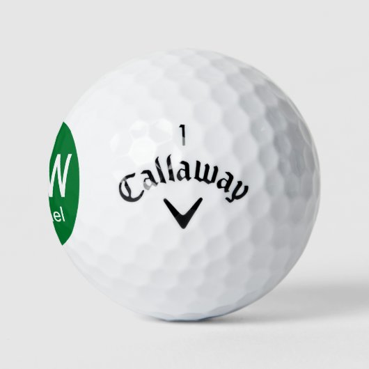 Balles De Golf Initiales Nom Vert (Logo)