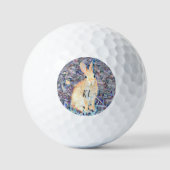 Balles De Golf Initiales personnalisées de lapin (Recto)