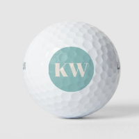 Initiales Personnalisées Monogramme Bleu Aqua Mode