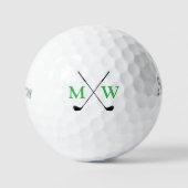 Balles De Golf Initiales simples et élégantes (Recto)
