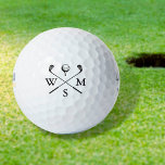 Balles De Golf Initiales simples et élégantes personnalisées<br><div class="desc">Personnalisez les initiales pour créer un grand cadeau de golf monogramme et garder saké. Conçu par Thisisnotme©</div>