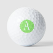 Balles de Golf Initiales Vert Citron (Recto)