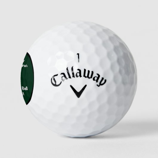 Balles De Golf Instructions Golfers Humour (Logo)