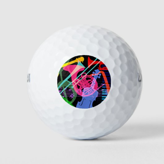 Balles De Golf Instruments de musique Pop Art Design (Devant)