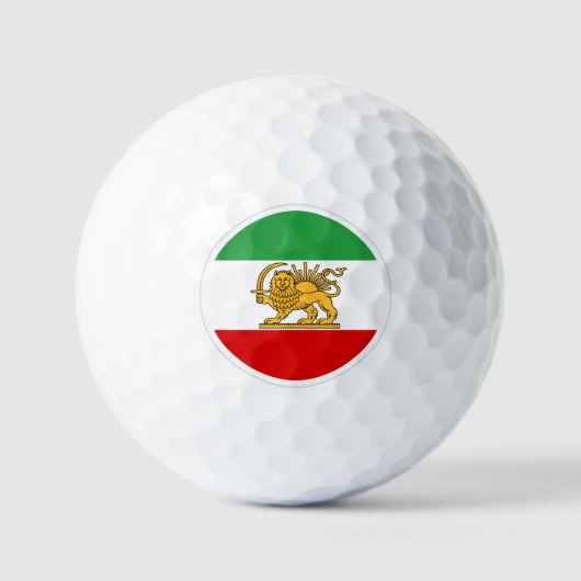 Balles De Golf Iran Golf Balls, Drapeau Perse, Shah d'Iran (Recto)