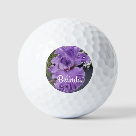 Balles De Golf Iris Iris Lavande Florale Fleur Violet (Recto)