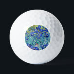 Balles De Golf Irises Vincent van Gogh<br><div class="desc">Irises (1889) Vincent van Gogh. Un beau paysage estival. Les iris bleus fleurissent dans un lit fleuri dans un jardin verdoyant. Reproduction d'oeuvres d'art célèbres dans le domaine public.</div>