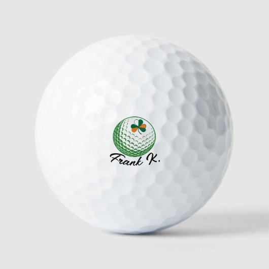 Balles De Golf Irish Pride Golf Balls - Shamrock Drapeau Design (Recto)