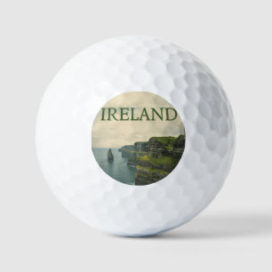 Balles De Golf Irlande Falaises de Moher Vintage voyage