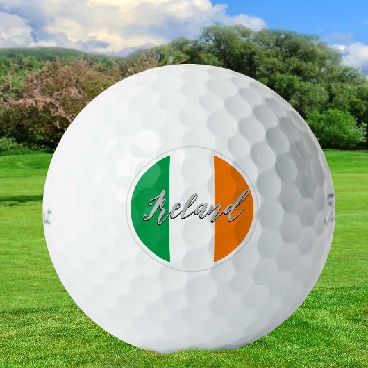 Balles De Golf Irlande Golf Balls & Irish Flag Golfers / Patriote