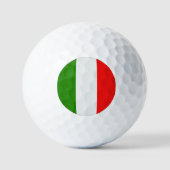 Balles De Golf Italie, couleurs du drapeau rouge, blanc, vert, (Recto)