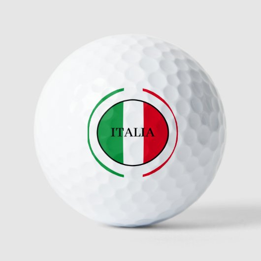 Balles De Golf Italie Drapeau italien Rouge Blanc Vert Italia (Recto)