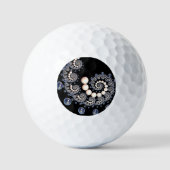 Balles De Golf Ivory et Blue Pearl Spiral Golf Balls (Recto)