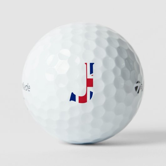 Balles De Golf J Monogramme superposé sur Union Jack Flag tmtp5 g (Recto)