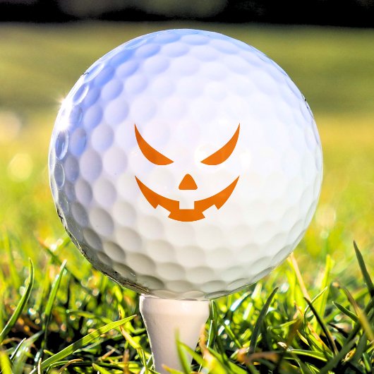 Balles De Golf Jack-o'-lantern Citrouille Orange Halloween